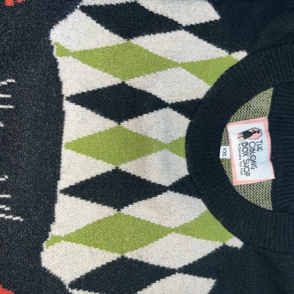 OBLONG BOX SHOP Unique Vintage Inspired Black Cat Halloween Sweater UNISEX M-XXL - Picture 5 of 7